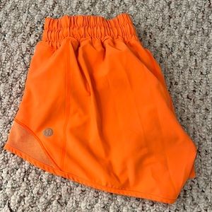 Orange lululemon shorts size 4